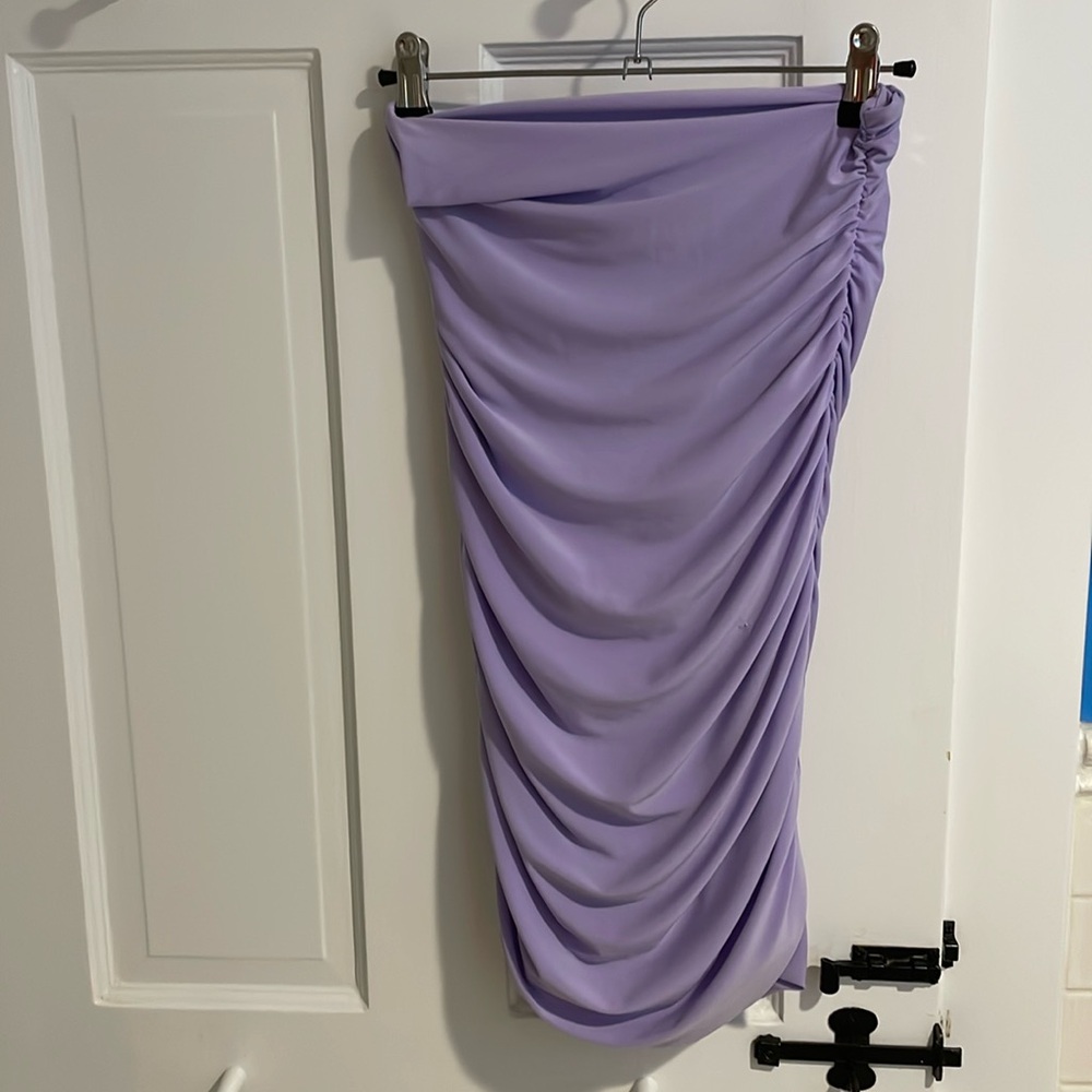 Cheryl Creations Light Purple Body Con Ruched Dress